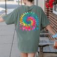 Tie Dye Prek Teacher Rainbow Preschool Back To School Girl Women's Comfort Colors T-Shirt Back Print Moss Tie Dye Prek Teacher Rainbow Preschool Back To School Girl Women's Comfort Colors T-Shirt Back Print Moss