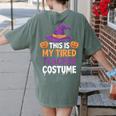 This Is My Tired Teacher Costume Halloween Women's Comfort Colors T-Shirt Back Print Moss This Is My Tired Teacher Costume Halloween Women's Comfort Colors T-Shirt Back Print Moss
