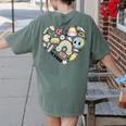 TK Vibes Back To School TK Kid Girl TK Team TK Teacher Women Women's Comfort Colors T-Shirt Back Print Moss