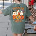 Toddler Boo Crew Halloween Costume For Teacher Kids Women's Comfort Colors T-Shirt Back Print Moss Toddler Boo Crew Halloween Costume For Teacher Kids Women's Comfort Colors T-Shirt Back Print Moss