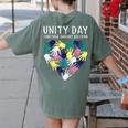 Together Against Bullying Unity Day Teachers Kids Toddler Women's Comfort Colors T-Shirt Back Print Moss