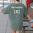 Top Math Teacher Joke Men Women Fun Stay Positive Women's Comfort Colors T-Shirt Back Print Moss Top Math Teacher Joke Men Women Fun Stay Positive Women's Comfort Colors T-Shirt Back Print Moss