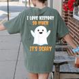 History Teacher Halloween History Class School For Men Women Kids Women's Comfort Colors T-Shirt Back Print Moss History Teacher Halloween History Class School For Men Women Kids Women's Comfort Colors T-Shirt Back Print Moss