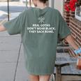 History Teacher Real Goths Sack Rome Women's Comfort Colors T-Shirt Back Print Moss