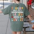 Tough Enough To Be a Paraprofessional Groovy Sped Teacher Women's Comfort Colors T-Shirt Back Print Moss Tough Enough To Be a Paraprofessional Groovy Sped Teacher Women's Comfort Colors T-Shirt Back Print Moss