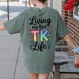 Transitional Kindergarten TK Teacher Women's Comfort Colors T-Shirt Back Print Moss Transitional Kindergarten TK Teacher Women's Comfort Colors T-Shirt Back Print Moss