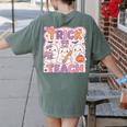 Trick Or Teach Retro Halloween Teacher Look Women's Comfort Colors T-Shirt Back Print Moss Trick Or Teach Retro Halloween Teacher Look Women's Comfort Colors T-Shirt Back Print Moss