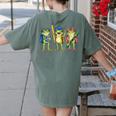 Trio Cute Frogs Welcome Back To School Teachers Girls Boys Women's Comfort Colors T-Shirt Back Print Moss Trio Cute Frogs Welcome Back To School Teachers Girls Boys Women's Comfort Colors T-Shirt Back Print Moss