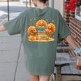 Turkey Read Books Reading Fall Thanksgiving Teacher Women's Comfort Colors T-Shirt Back Print Moss Turkey Read Books Reading Fall Thanksgiving Teacher Women's Comfort Colors T-Shirt Back Print Moss