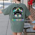 Twin Day Friends Teacher Twinning With My Bestie Women's Comfort Colors T-Shirt Back Print Moss Twin Day Friends Teacher Twinning With My Bestie Women's Comfort Colors T-Shirt Back Print Moss