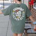 Twin Day For Spirit Week Teacher Bestie Matching Women's Comfort Colors T-Shirt Back Print Moss Twin Day For Spirit Week Teacher Bestie Matching Women's Comfort Colors T-Shirt Back Print Moss
