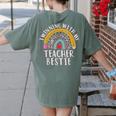 Twinning With My Teacher Bestie Spirit Week Girls Day Kids Women's Comfort Colors T-Shirt Back Print Moss Twinning With My Teacher Bestie Spirit Week Girls Day Kids Women's Comfort Colors T-Shirt Back Print Moss
