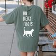 Un Deux Trois Cat Shirt French Teacher Women's Comfort Colors T-Shirt Back Print Moss Un Deux Trois Cat Shirt French Teacher Women's Comfort Colors T-Shirt Back Print Moss