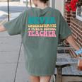 Never Underestimate A Public School Teacher Groovy Women Women's Comfort Colors T-Shirt Back Print Moss Never Underestimate A Public School Teacher Groovy Women Women's Comfort Colors T-Shirt Back Print Moss