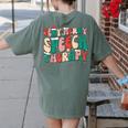 Verry Merry Speech Language Pathologist Teacher Christmas Women's Comfort Colors T-Shirt Back Print Moss Verry Merry Speech Language Pathologist Teacher Christmas Women's Comfort Colors T-Shirt Back Print Moss