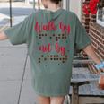 Visually Impaired Teacher Braille Bible Verse Walk By Faith Women's Comfort Colors T-Shirt Back Print Moss Visually Impaired Teacher Braille Bible Verse Walk By Faith Women's Comfort Colors T-Shirt Back Print Moss