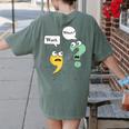 Wait What English Teacher Grammar Police Grammarian Women's Comfort Colors T-Shirt Back Print Moss Wait What English Teacher Grammar Police Grammarian Women's Comfort Colors T-Shirt Back Print Moss