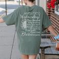 Wellness Wednesday Nurse Counselor Teacher Quotes Women's Comfort Colors T-Shirt Back Print Moss Wellness Wednesday Nurse Counselor Teacher Quotes Women's Comfort Colors T-Shirt Back Print Moss