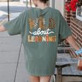 Wild About Learning Back To School First Day Teacher Student Women's Comfort Colors T-Shirt Back Print Moss Wild About Learning Back To School First Day Teacher Student Women's Comfort Colors T-Shirt Back Print Moss