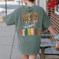 Wild About Learning Teacher Back To School Teaching Women's Comfort Colors T-Shirt Back Print Moss Wild About Learning Teacher Back To School Teaching Women's Comfort Colors T-Shirt Back Print Moss
