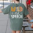 Wild About Speech SLP Leopard Teacher Back To School Kids Women's Comfort Colors T-Shirt Back Print Moss Wild About Speech SLP Leopard Teacher Back To School Kids Women's Comfort Colors T-Shirt Back Print Moss