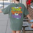 Will Trade Students For Candy Teacher Halloween Costume Women's Comfort Colors T-Shirt Back Print Moss Will Trade Students For Candy Teacher Halloween Costume Women's Comfort Colors T-Shirt Back Print Moss
