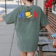 Women Art Teacher Back To School Artist Primary Color Theory Women's Comfort Colors T-Shirt Back Print Moss