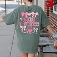 Women Teacher In Progress Coquette Pink Bow Future Teacher Women's Comfort Colors T-Shirt Back Print Moss Women Teacher In Progress Coquette Pink Bow Future Teacher Women's Comfort Colors T-Shirt Back Print Moss
