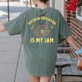 Women's Physical Education Is My Jam PE Teacher Appreciation Women's Comfort Colors T-Shirt Back Print Moss Women's Physical Education Is My Jam PE Teacher Appreciation Women's Comfort Colors T-Shirt Back Print Moss