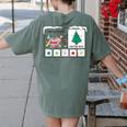 I Am Working For Christmas Break Special Education Teacher Women's Comfort Colors T-Shirt Back Print Moss