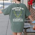 Working On My Quads Algebra Math Gym Teacher Women's Comfort Colors T-Shirt Back Print Moss Working On My Quads Algebra Math Gym Teacher Women's Comfort Colors T-Shirt Back Print Moss