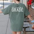 Yes It Is For A Grade Teacher Student Testing Day Matching Women's Comfort Colors T-Shirt Back Print Moss Yes It Is For A Grade Teacher Student Testing Day Matching Women's Comfort Colors T-Shirt Back Print Moss