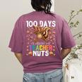 100 Days Of Driving My Teacher Nuts Dabbing Squirrel School Women's Comfort Colors T-Shirt Back Print Berry