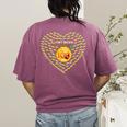 100 Days Of School Bee Hive Tree Hearts Teachers Student Kid Women's Comfort Colors T-Shirt Back Print Berry