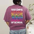 100 Days Of School Heart Love Teacher Or Student 100th Day Women's Comfort Colors T-Shirt Back Print Berry