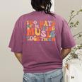 100 Days Of School Music Teacher Women's Comfort Colors T-Shirt Back Print Berry