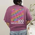 100th Day Of School Teacher Kids 100 Days Math Numbers Women's Comfort Colors T-Shirt Back Print Berry
