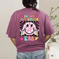 In My 1st Grade Era Smile Face Back To School Teacher Kid Women's Comfort Colors T-Shirt Back Print Berry