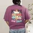 3rd Grade Boo Crew Third Grade Halloween Costume Teacher Kid Women's Comfort Colors T-Shirt Back Print Berry