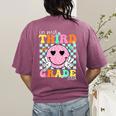 In My 3rd Grade Era Back To School Smile Face Teacher Kid Women's Comfort Colors T-Shirt Back Print Berry