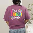 3rd Grade Team Pencil Teacher Student Back To School Girls Women's Comfort Colors T-Shirt Back Print Berry 3rd Grade Team Pencil Teacher Student Back To School Girls Women's Comfort Colors T-Shirt Back Print Berry