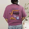 4489 Square Root 67 Math Teacher Halloween Costume Professor Women's Comfort Colors T-Shirt Back Print Berry 4489 Square Root 67 Math Teacher Halloween Costume Professor Women's Comfort Colors T-Shirt Back Print Berry