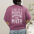 5 Out Of 4 People Struggle With Math Teacher Science Women's Comfort Colors T-Shirt Back Print Berry