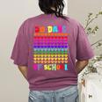 50 Days Of School Hearts Teacher Happy 50th Day Of School Women's Comfort Colors T-Shirt Back Print Berry