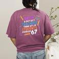 6 Out Of 7 Teachers Think 67 Of Students Overuse 67 Meme Women's Comfort Colors T-Shirt Back Print Berry