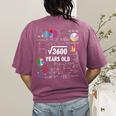 60 Year Old Math Teacher Square Root Of 3600 60th Birthday Women's Comfort Colors T-Shirt Back Print Berry