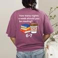 67 Meme English Teacher Reading Book Lover Humor Women's Comfort Colors T-Shirt Back Print Berry