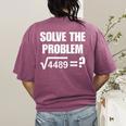67 Meme Math Six Seven Teacher Brainrot Joke Women's Comfort Colors T-Shirt Back Print Berry