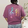 67 Music Meme Slang Six Seven Music Teacher Musician Women's Comfort Colors T-Shirt Back Print Berry