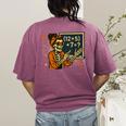 67 Teacher Halloween Skeleton Six Seven Meme Math Women's Comfort Colors T-Shirt Back Print Berry